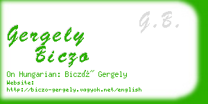 gergely biczo business card